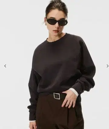 coca 헤비 웨이트 쭈리 래글런 슬리브 맨투맨 브라운