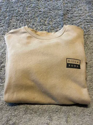 BILLABONG 샌드 베이지 로고 긴팔 트레이닝복