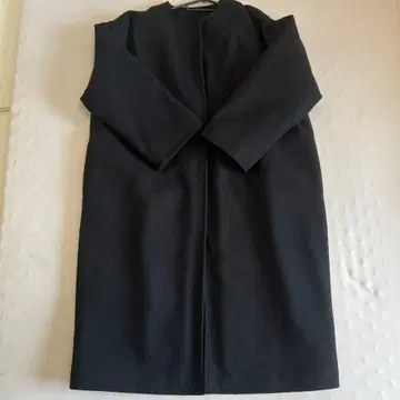 GRL 퀼팅 안감 노카라 페이크 울 롱 코트 M [fo1438]