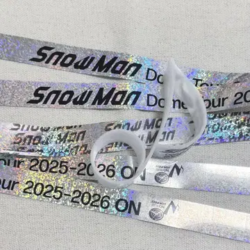 SnowMan 라이브 투어 2025 ON 은색 테이프 & 음표 세트