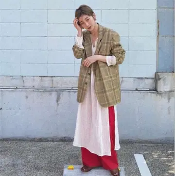 TODAYFUL 체크 오버 자켓 36