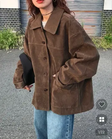 nugu 스웨이드 자켓 브라운 [ M ]