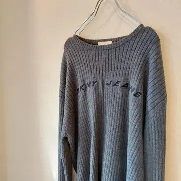 DKNY 다나카란 뉴욕 니트 스웨터 그레이