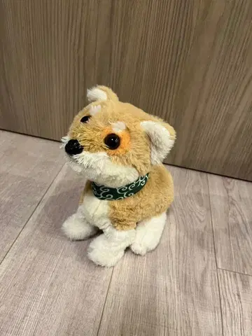 움직이는 말하는 시바견 봉제 인형