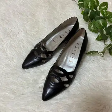 PRIVE 히미코 펌프스 스틸레토 일본제 블랙 24.5