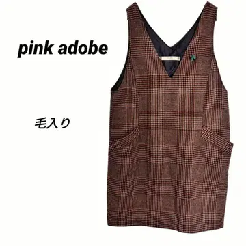 3113M 핑크 애드베 무릎 기장 원피스 오버롤 스커트 튜닉 가을/겨울