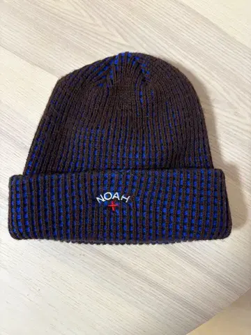 NOAH 니트 모자 브라운 블루