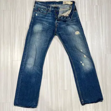 RUEHL No.925 데님 버튼 플라이 데미지 가공 USA제 W30