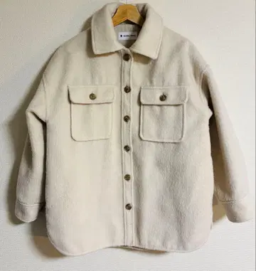 GLOBAL WORK 샤기 CPO 자켓 화이트