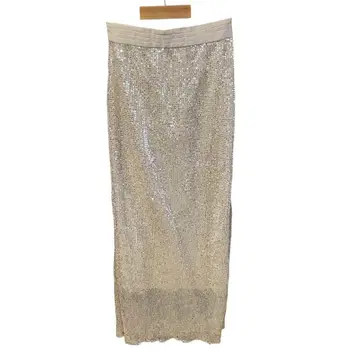 lilybrown 스팽글 롱 내로우 스커트