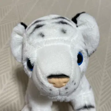 화이트 타이거 리버서블 봉제 인형 쿠션