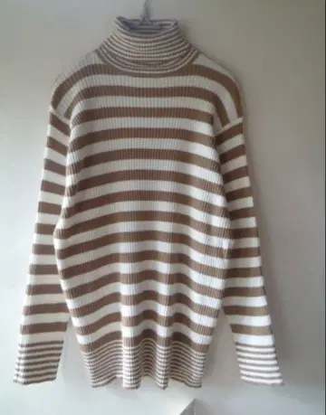 스트라이프 터틀넥 스웨터