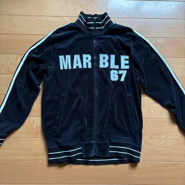 MARBLE 블랙 집업 자켓