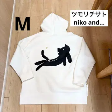 츠모리치사토 니코앤드 키라네코 고양이 후드티 M
