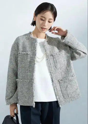 green label relaxing 믹스 트위드 라이크 자켓