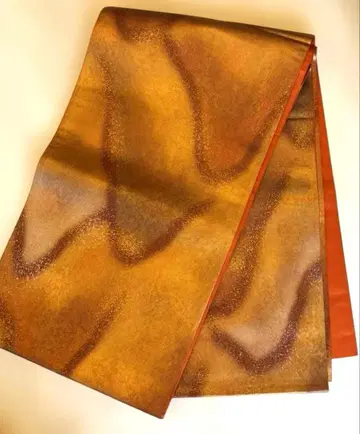 도키에몬 금채인 히키하쿠 야마가사 무늬 후쿠로 오비