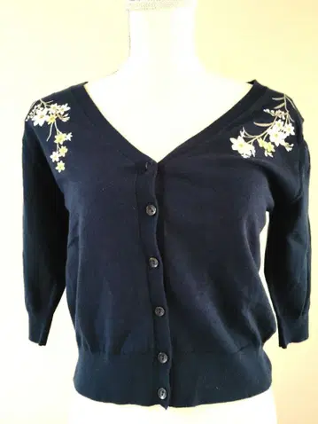 Rirandture 가디건 네이비 꽃 M