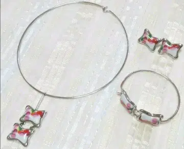 목걸이 귀찌 팔찌 액세서리 3종 세트