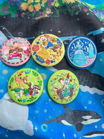 Disney Characters 자수 캔뱃지 비스킷 2 디즈니