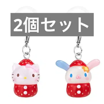 산리오 딸기 메지루시 액세서리 우사하나 키티