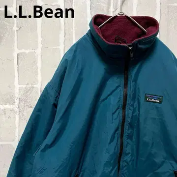 L.L.Bean 웜업 자켓 나일론 안감 플리스 짧은 기장 80s