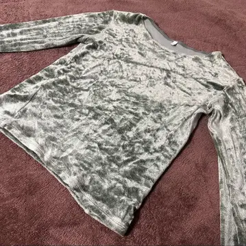 baserange 벨로아 긴팔 상의 S 그린