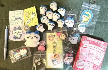 치이카와 하치와레 굿즈 묶음 판매 키링 피규어 스티커 등