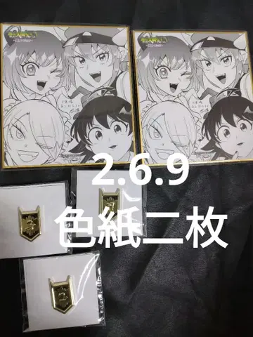 이루마 군 전시회 핀 배지 3개 색지 2장