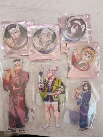 귀멸의 칼날 아와오도리 아크릴 스탠드 캔뱃지