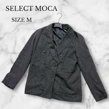 셀렉 모카 더블 브레스트 자켓 트위드 오피스 캐주얼 그레이 M
