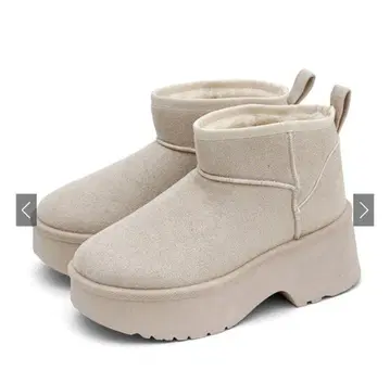 그레일 GRL 무스탕 통굽 숏부츠