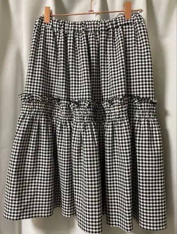 MILK 깅엄 체크 스커트