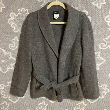 agnis b. 그레이 벨트 코트 사이즈 2