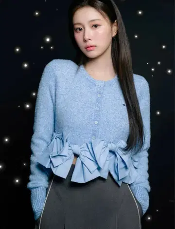 snidel 리본 모티브 가디건