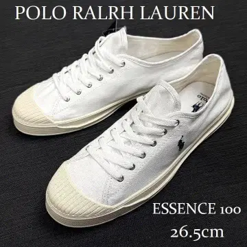 새상품 랄프 로렌 ESSENCE 100 캔버스 스니커즈 화이트 26.5