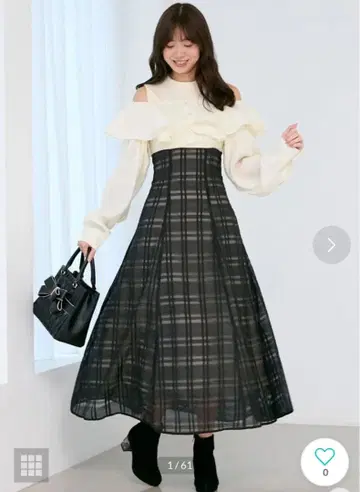 MAJESTIC LEGON 허리 쫙 프릴 원피스 블랙