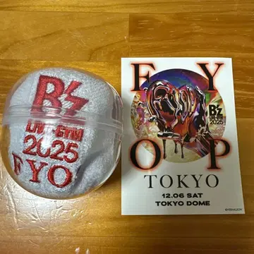 B'z LIVE-GYM2025 FYOP 리스트 밴드 화이트와 혜택 스티커