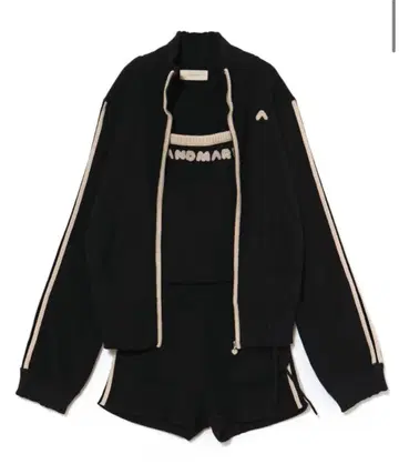 andmary 조이 풀 집업 세트 블랙