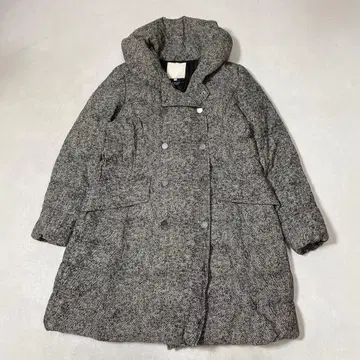 자유구 LIMONTA 헤링본 빅 칼라 다운 코트