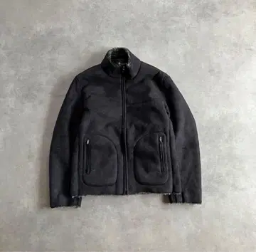 구제 무스탕 자켓 블랙