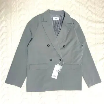 [새상품] AZUL by moussy 더블 테일러드 자켓 그레이 F