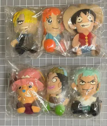 원피스 미니 봉제 인형 마스코트 전 6종 세트 초기 미개봉품