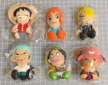 원피스 미니 봉제 인형 마스코트 전 6종 세트 초기 미개봉품