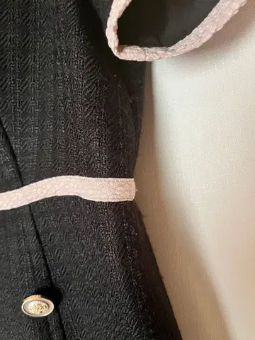 sugar 긴자 튤 블랙 반팔 원피스