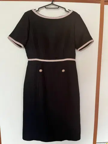 sugar 긴자 튤 블랙 반팔 원피스