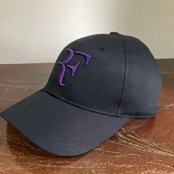 [택 포함 미사용 새상품] 유니클로 페더러 RF 캡 블랙 보라색