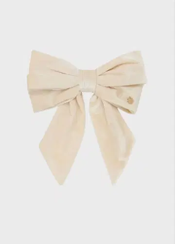 the toe 크림색 새틴 리본 헤어 액세서리