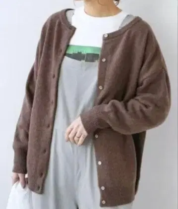 저널 스탠다드 라무 나일론 천축 편직 2WAY 가디건