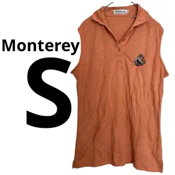 Monterey [ S ] 슬리브리스 피케 셔츠 오렌지 골프