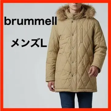 A4356*brummell*퀼팅 자켓*후드 부착*L*베이지